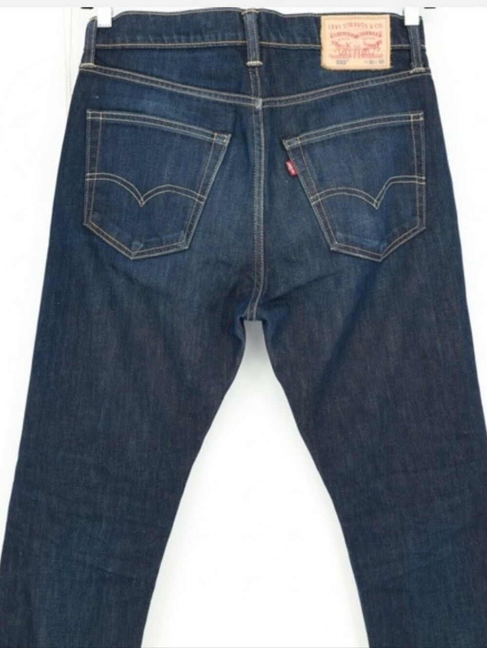 Levi's Dark Indigo Straight Jeans Size 31X30 - Picture 4 of 10